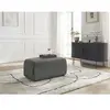 Pouf ATILLA tissu chiné Gris foncé   BOBOCHIC TU