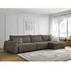 Canapé grand angle incurvé fixe ADEN Taupe Angle droit BOBOCHIC TU