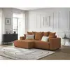 Canapé d'angle convertible coffre ATILLA tissu chiné Bobochic