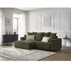 Canapé d'angle convertible coffre ATILLA tissu chiné Bobochic