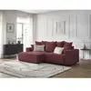 Canapé d'angle convertible coffre ATILLA tissu chiné Bobochic