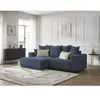 Canapé d'angle convertible coffre ATILLA tissu chiné Bobochic