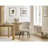 Lot de chaises SOPHIE tissu bouclette et pieds scandinaves noirs beige...