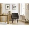 Lot de chaises SOPHIE tissu bouclette et pieds scandinaves noirs marro...