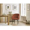 Lot de chaises SOPHIE tissu bouclette et pieds scandinaves noirs Bobochic
