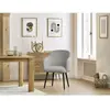 Lot de chaises SOPHIE tissu bouclette et pieds scandinaves noirs gris ...