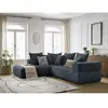 Canapé d'angle L fixe WHESLEY bleu foncé  angle gauche BOBOCHIC 4 places