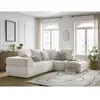 Canapé d'angle L fixe WHESLEY beige  angle droit BOBOCHIC 4 places