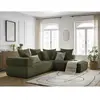 Canapé d'angle L fixe WHESLEY vert foncé  angle droit BOBOCHIC 4 places