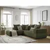 Canapé d'angle L fixe WHESLEY vert foncé  angle gauche BOBOCHIC 4 places