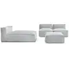 BOBOCHIC Canapé de jardin modulable BIARRITZ avec bâche de protection,...