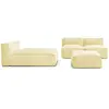Canapé de jardin modulable BIARRITZ avec bâche de protection, 2 chauff...