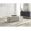 Pouf ATILLA tissu texturé Beige   BOBOCHIC TU