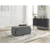 Fauteuil & pouf BOBOCHIC - Pouf ATILLA tissu texturé Gris foncé