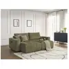Canapé droit fixe 4 places ARSENE assise profonde velours Bobochic
