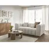 Canapé droit convertible 3 places CLOUD tissu lisse Beige   BOBOCHIC TU
