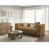 Canapé droit convertible 3 places CLOUD tissu lisse Jaune   BOBOCHIC TU