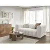 Canapé droit convertible 3 places CLOUD tissu bouclette Bobochic