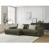 Canapé d'angle fixe compact LEONARD velours côtelé Bobochic