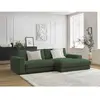Canapé d'angle fixe compact LEONARD velours côtelé Bobochic