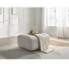 Bobochic pouf talia tissu bouclette gris clair TALIA