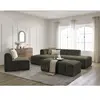 Canapé d'angle fixe modulable ANNECY tissu bouclette avec 1 chauffeuse...