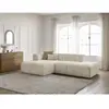 Canapé d'angle fixe modulable ANNECY tissu bouclette Bobochic