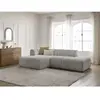 Canapé d'angle fixe modulable ANNECY tissu bouclette Bobochic