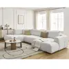 Canapé d'angle panoramique convertible FUJI tissu bouclette Bobochic