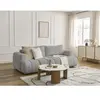 Canapé droit convertible 3 places FUJI tissu bouclette Bobochic