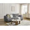 Canapé droit convertible 3 places FUJI tissu bouclette Bobochic