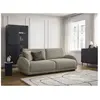 Canapé droit convertible coffre MONICA taupe   BOBOCHIC 3 places
