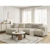 Canapé d'angle L convertible FUJI tissu bouclette Bobochic