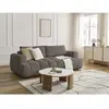 Bobochic canapé droit convertible 3 places fuji tissu lisse taupe FUJI