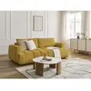 Bobochic canapé droit convertible 3 places fuji tissu lisse jaune FUJI