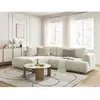 Canapé d'angle L convertible FUJI tissu lisse Bobochic