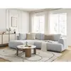 Canapé d'angle L convertible FUJI tissu lisse Bobochic