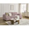 Bobochic canapé droit convertible 3 places fuji tissu lisse rose FUJI