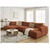 Canapé d'angle panoramique convertible FUJI tissu lisse Bobochic