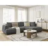 Canapé d'angle L convertible FUJI tissu lisse Bobochic