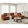 Canapé d'angle L convertible FUJI tissu lisse Bobochic