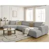Canapé d'angle panoramique convertible FUJI tissu bouclette Bobochic
