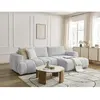 Canapé d'angle convertible FUJI tissu lisse Bobochic