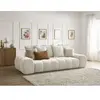 Bobochic canapé droit fixe 3 places everest tissu texturé beige EVEREST