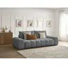 Canapé droit fixe 3 places EVEREST tissu chiné gris foncé   BOBOCHIC