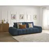Canapé droit fixe 3 places EVEREST tissu chiné bleu foncé   BOBOCHIC