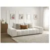 Bobochic canapé droit fixe 3 places everest tissu texturé blanc EVEREST