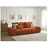 Bobochic canapé droit convertible coffre everest tissu texturé orange EVEREST