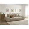 Bobochic canapé droit convertible coffre everest tissu texturé taupe EVEREST