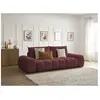 Bobochic canapé droit fixe 3 places everest tissu chiné rouge EVEREST